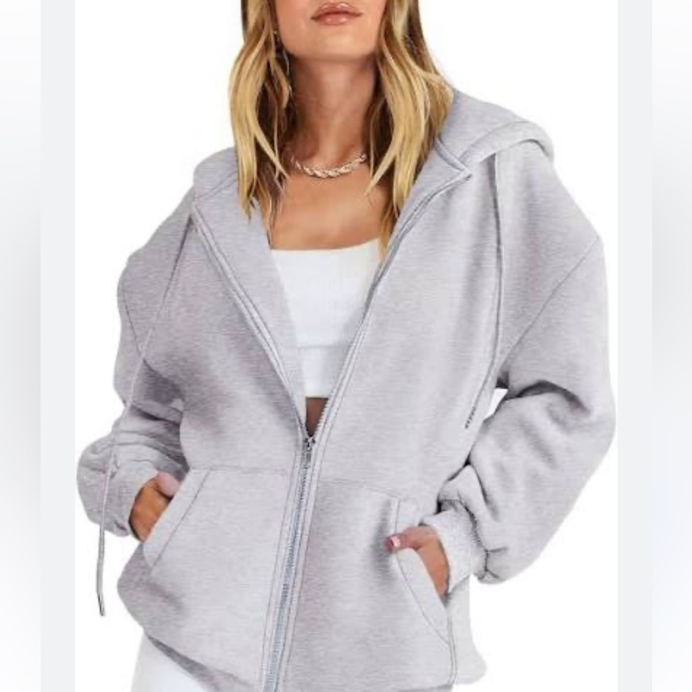 Joah Brown Light Gray oversized hoodie